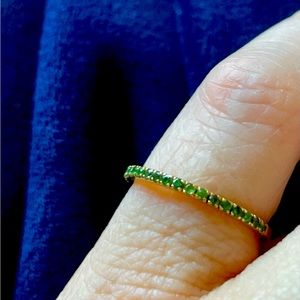 Sz 5 1/4 18K Tsavorite ring.